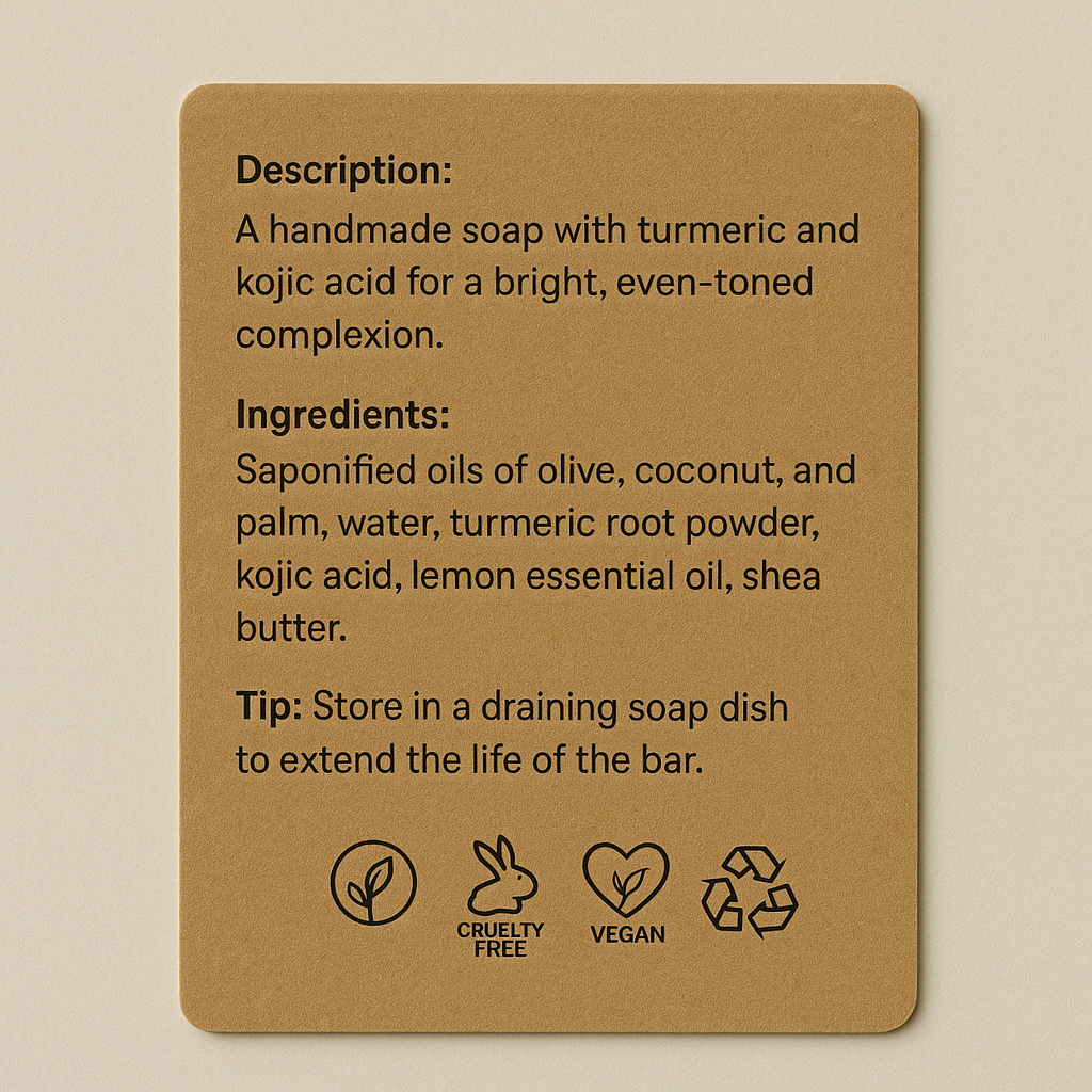 Turmeric And Kojic Acid Soap Bar